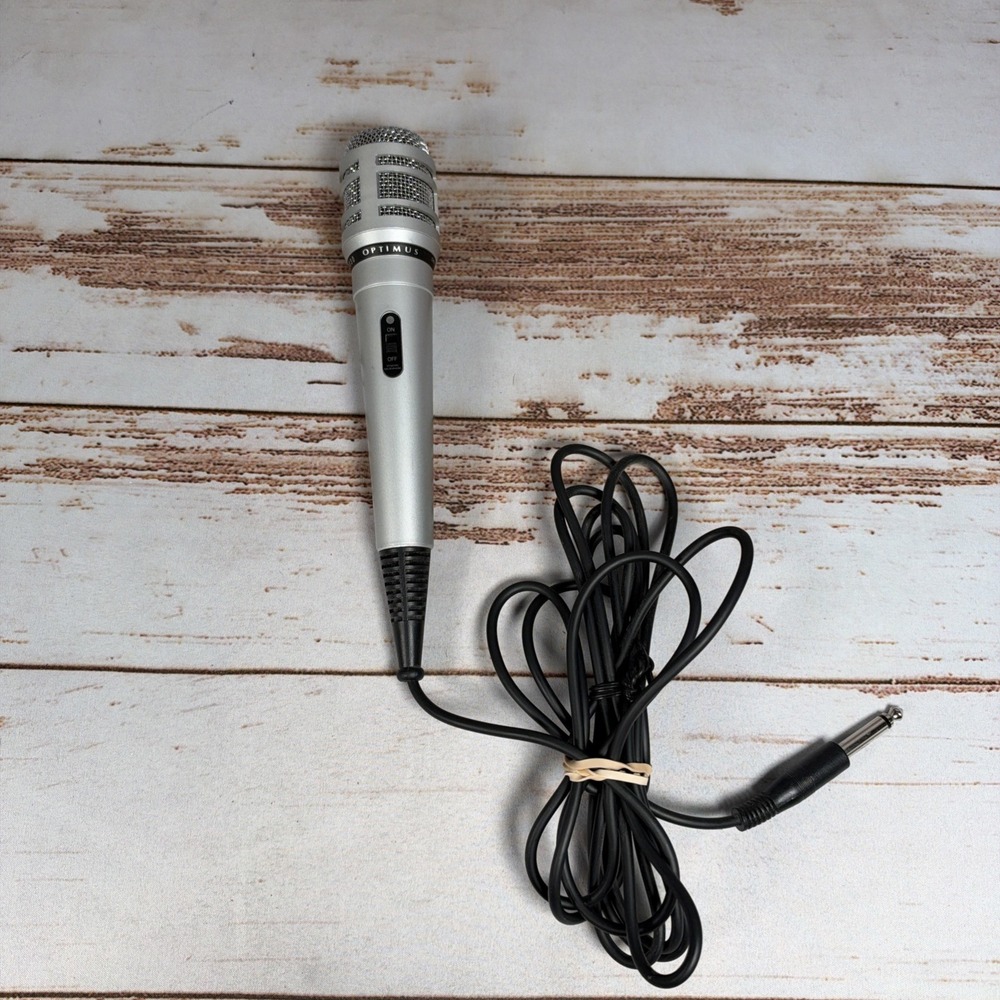Vintage Optimus 33-3030 Omnidirectional Dynamic Microphone 1/4" Plug Tested